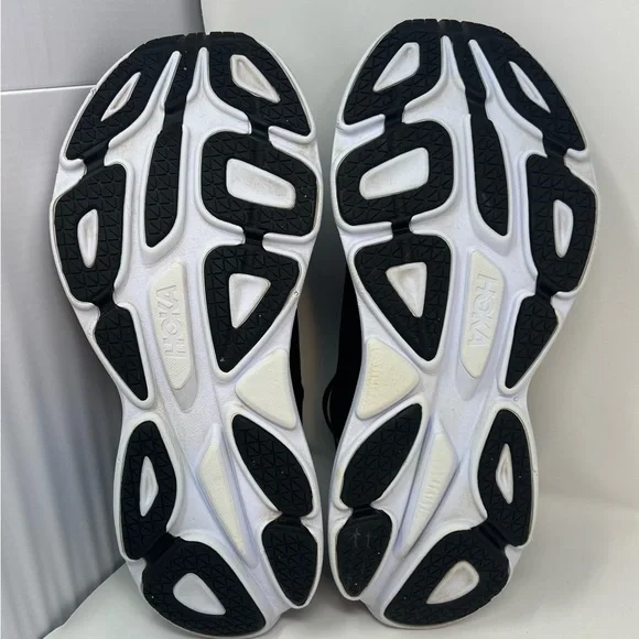 Hoka One One Bondi 8 Men's Running Shoes Athletic Sneakers Size 13D Black White - Picture 8 of 10